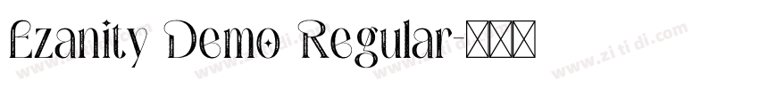 Ezanity Demo Regular字体转换